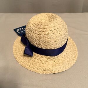 Spring / Summer pet hat with bow - nwt - small/medium.
